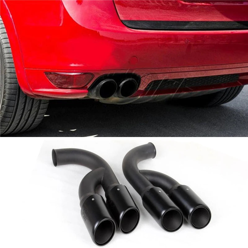 Car Tail Muffler Pipe End Exhaust Tips for Porsche Cayenne V6 V8