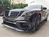 For S Class W222 S63 S65 Upgrades B style carbon fiber Front lip
