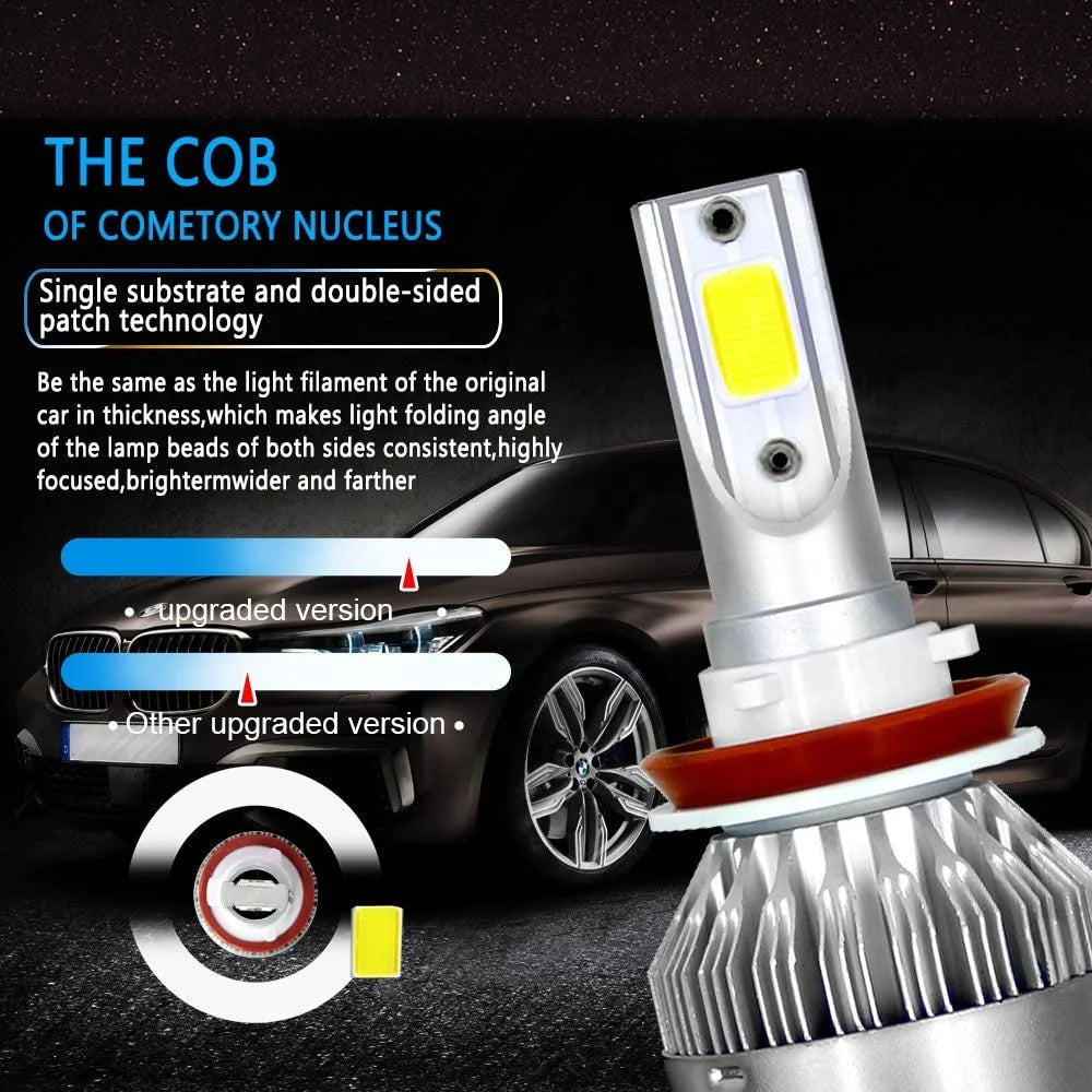 Dropshipping C6 H4 H7 LED Motorcycle Headlamp Auto Car Lighting System