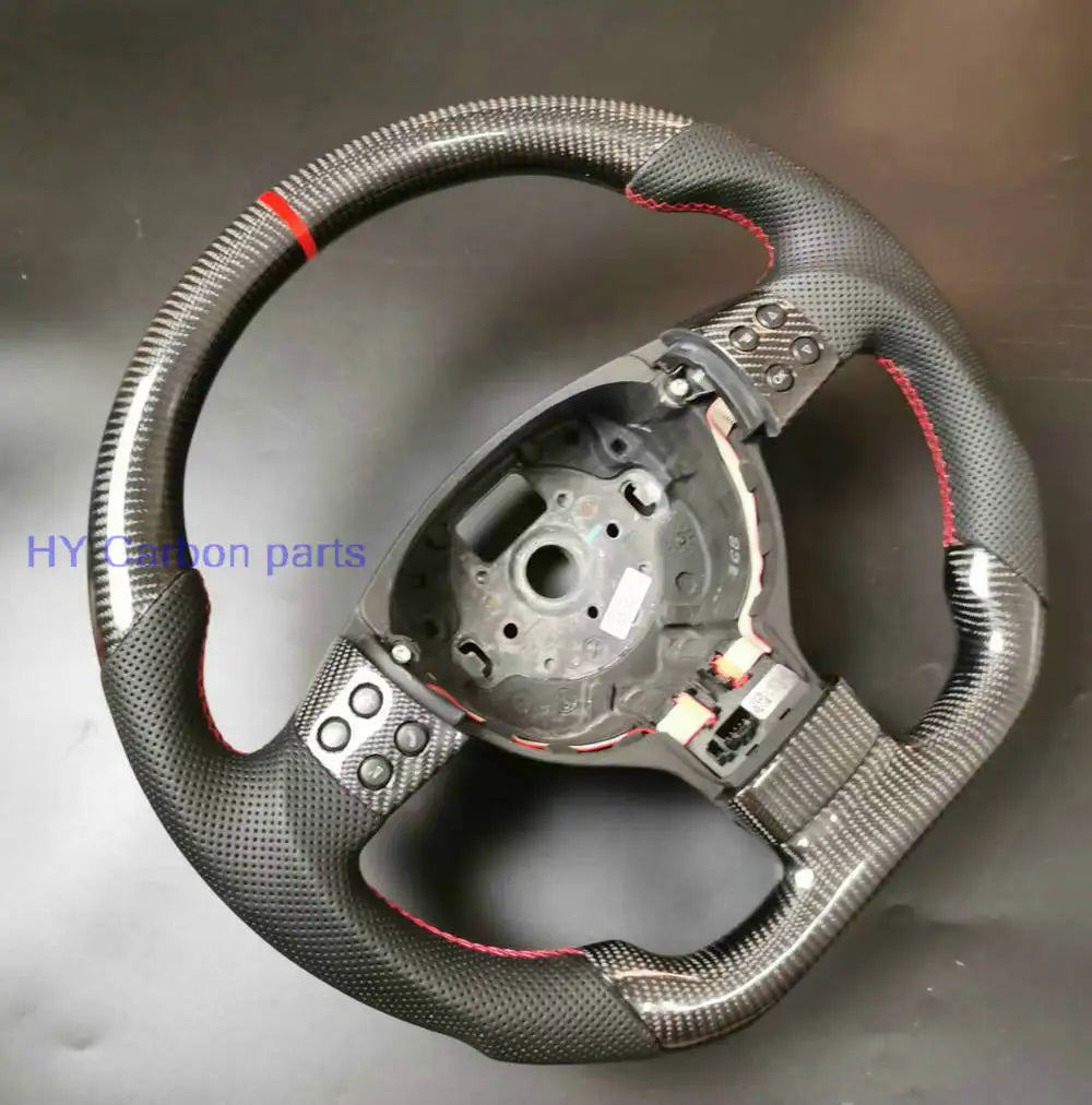Carbon Fiber Car Leather Steering Wheel For Volkswagen VW Golf 5 GTI