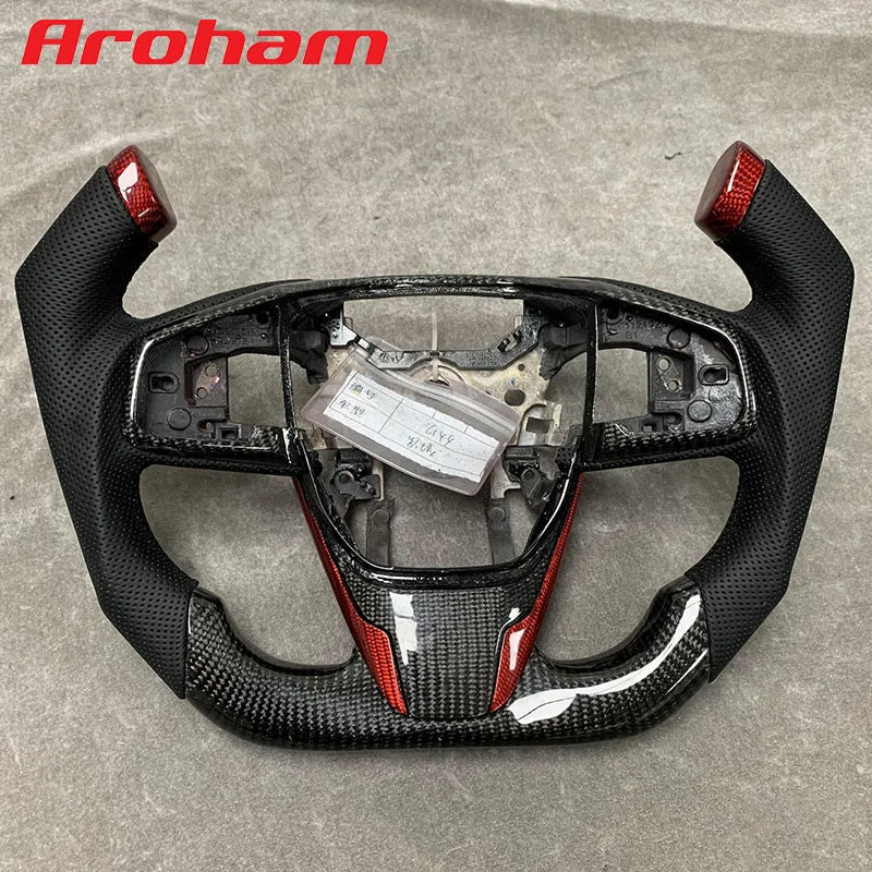 Aroham Pilot Carbon Fiber Steering Wheel For Honda Civic 10th Gen 2016