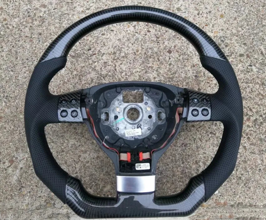 Real carbon fiber steering wheel with MFS button for Golf 5 Mk5