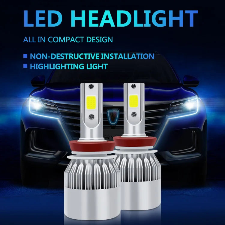 Led Headlight H4 H7 Factory Selling 10000lumens New-S2 / C6 Led