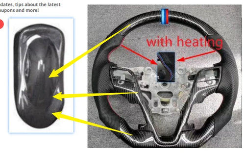 Customized Carbon Fiber Steering Wheel For Hyundai Santa Fe Suede