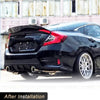 ABS Glossy Black Rear Trunk Spoiler For Honda Civic 10th Sedan