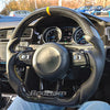 Carbon Fiber Black Perforated Leather Steering Wheel For Volkswagen