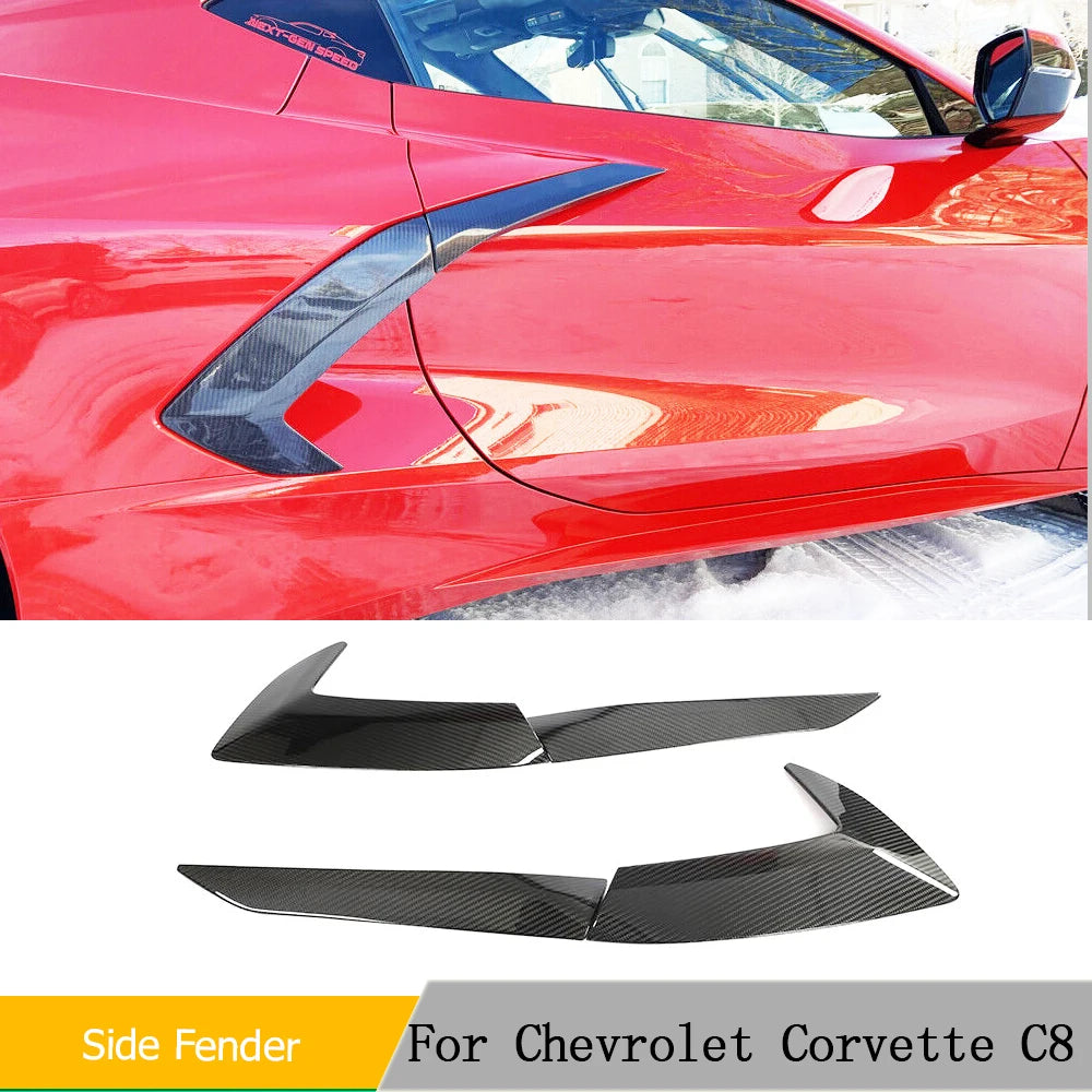 4PCS/Set Side Bumper Fender Spoiler Cover Trim For Chevrolet Corvette