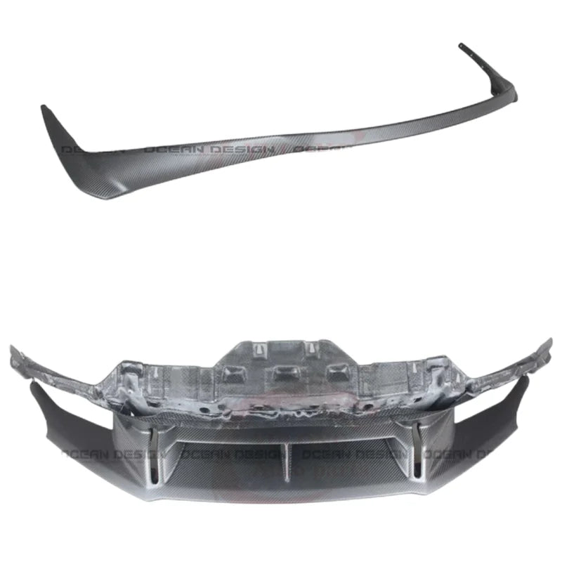 OEM Style Dry Carbon Fiber replacement front bumper lip for
