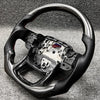 Aroham Customized LED Carbon Fiber Steering Wheel With Perforated