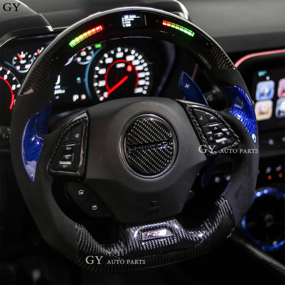 Fit For Chevrolet Corvette Camaro RPM  SS ZL1 C6 C7 LED Steering Wheel
