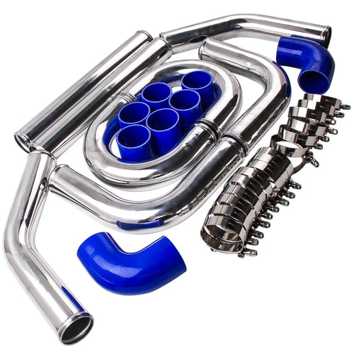 GT30 GT3037 Turbo T3 .60 A/R Water Cool + 2.5" 63mm Intercooler Pipe