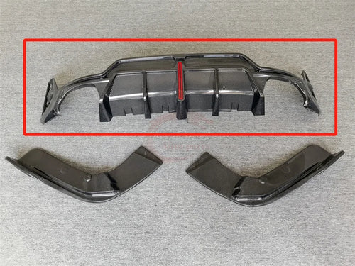 Upgraded carbon fiber rear diffuser rear lip and led for BMW 3 Series