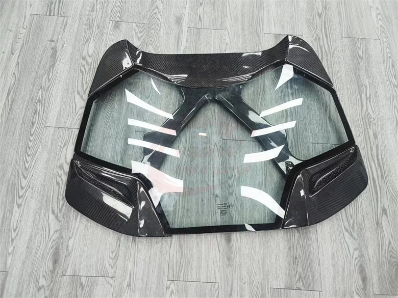 Hot C style carbon fiber transparent rear hood for Ferrari 488 Spider