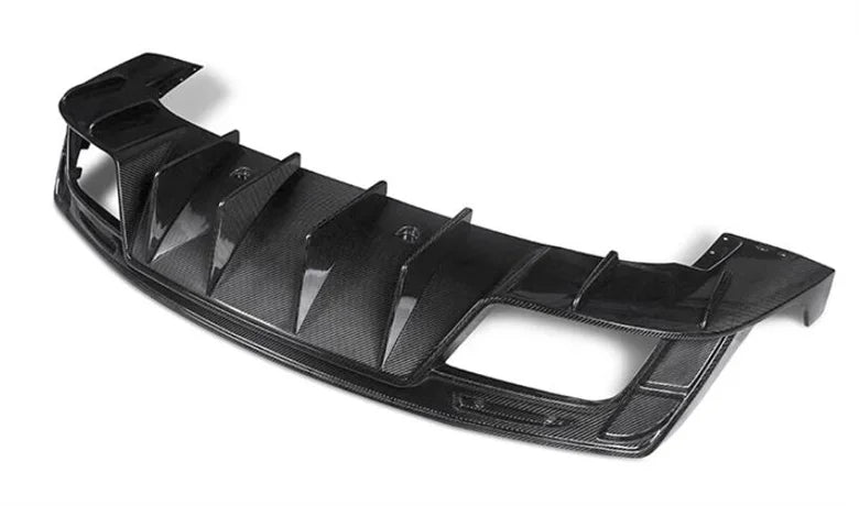 Real Carbon Fiber Rear Bumper Diffuser Cover Trunk Wing Spoiler Side
